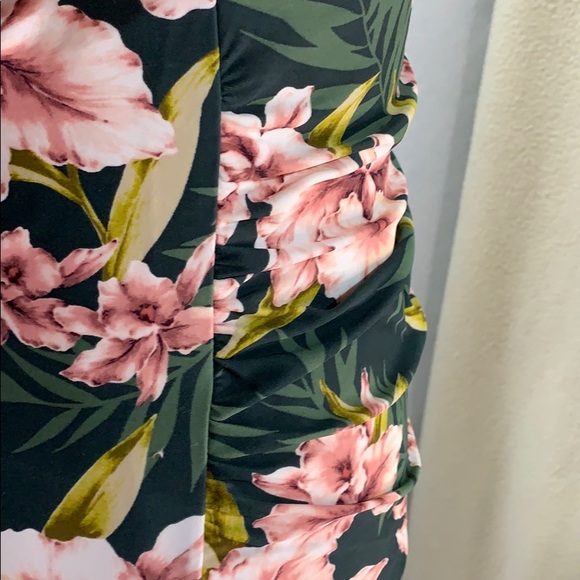 Strapless One Piece Swimsuit - Palm Floral - Picture 6 of 13